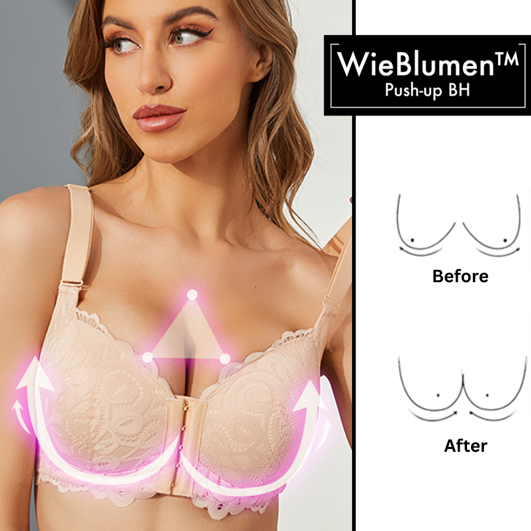 Front-Closure Push-Up Bra with Removable Straps