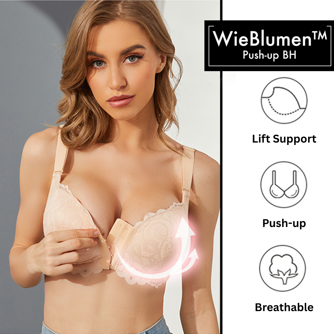 Front-Closure Push-Up Bra with Removable Straps