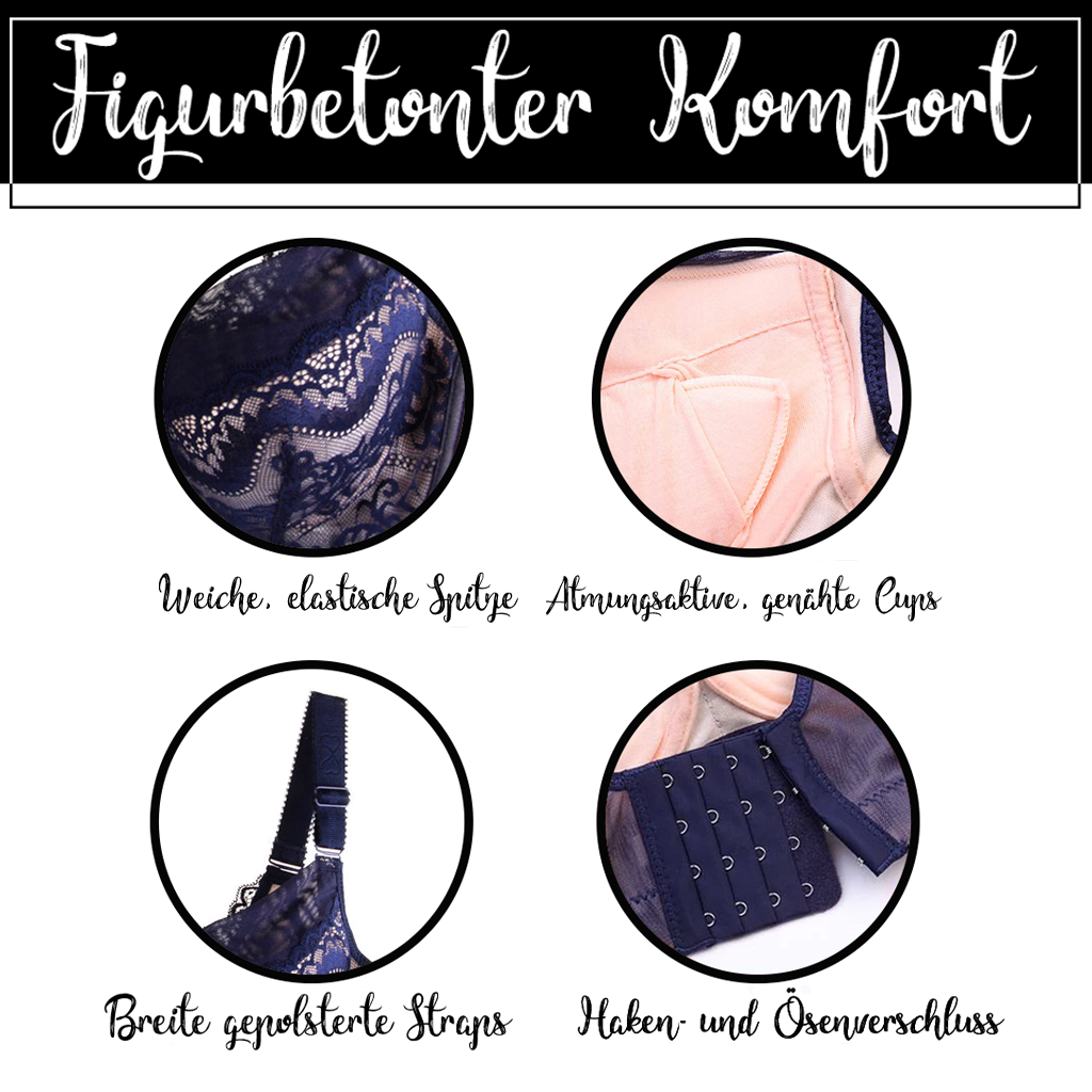 WieBlumen™ Push-Up Bra Sizes C & D