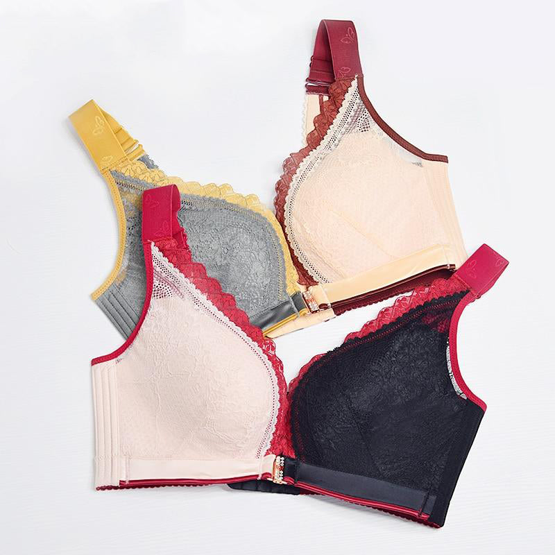 WieBlumen™ Front Closure V-Neck Push Up Bra
