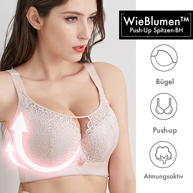 WieBlumen™ Full Cup Lace Push-Up Bra with Underwire