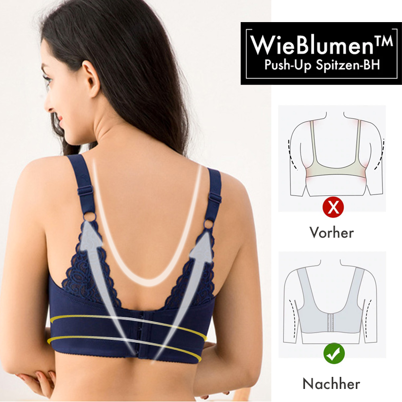 WieBlumen™ Full Cup Lace Push-Up Bra with Underwire